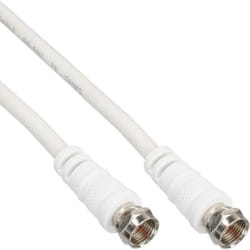 Câble satellite InLine® 2x blindé 2x F-Mâle >75dB blanc 05m