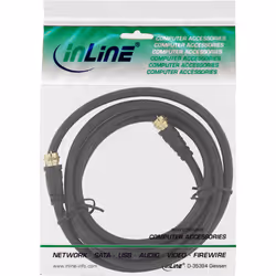 InLine 69301P câble coaxial SAT 1 m Type F Noir