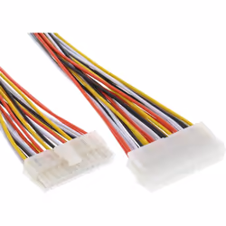 InLine 26629A, 0,45 m, ATX (24-pin), ATX (20+4 pin), Mâle, Femelle, Droit