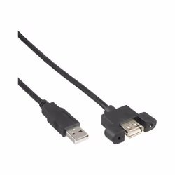 InLine 33440E, 0,6 m, 480 Mbit/s, Noir