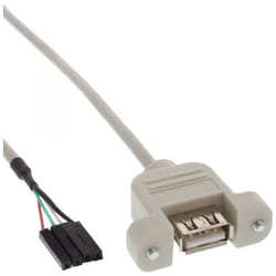 InLine 4043718132942 câble USB 0,4 m USB 2.0 USB A Blanc