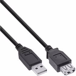 InLine 34610B, 1 m, Mâle/Femelle, 480 Mbit/s, Noir
