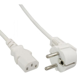 InLine 4043718143771 câble électrique Blanc 3 m CEE7/7 IEC C13