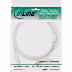 InLine 4043718143832 câble USB 5 m USB 2.0 USB A USB B Blanc