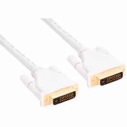 InLine DVI-D M-M 2m, 2 m, DVI-D, DVI-D, Blanc, Or, 1 pièce(s)
