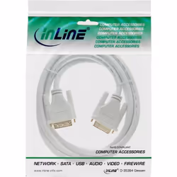 InLine 4043718143924 câble DVI 5 m DVI-D Blanc