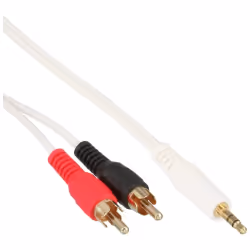 InLine 89939W, Mâle, 3,5mm, Mâle, 2 m, Blanc