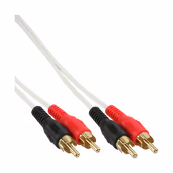 InLine 89938W, Mâle, 2 x RCA, Mâle, 5 m, Blanc