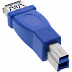 InLine 35300D, USB 3.0 A female, USB 3.0 B, Bleu