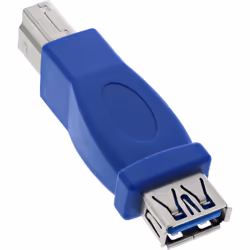 InLine 35300D changeur de genre de câble USB 3.0 A female USB 3.0 B Bleu
