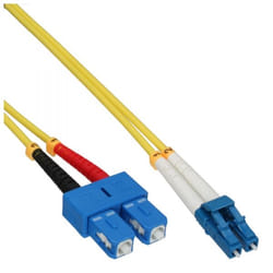 InLine 4043718150892 câble de fibre optique 3 m SC LC OS2 Bleu, Jaune
