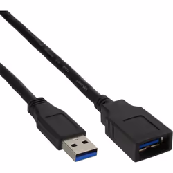 InLine 35610, 1 m, USB A, USB A, USB 3.2 Gen 1 (3.1 Gen 1), Noir