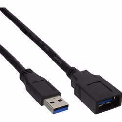 InLine 4043718153732, 2,5 m, USB A, USB A, USB 3.2 Gen 1 (3.1 Gen 1), Noir
