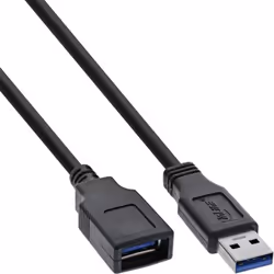 InLine 35620, 2 m, USB A, USB B, USB 3.2 Gen 1 (3.1 Gen 1), 5000 Mbit/s, Noir