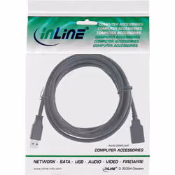 InLine 35620 câble USB 2 m USB 3.2 Gen 1 (3.1 Gen 1) USB A USB B Noir
