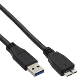 InLine 35405 câble USB 0,5 m USB 3.2 Gen 1 (3.1 Gen 1) USB A Micro-USB B Noir