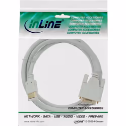 InLine 4043718157440 câble vidéo et adaptateur 3 m DVI HDMI Blanc