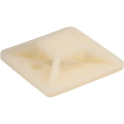InLine® Befestigungssockel pour Kabelbinder 20x20mm selbstklebend natur 10 pièces