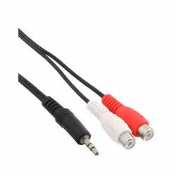 InLine 89941B, Mâle, 3,5mm, Femelle, 1 m, Noir