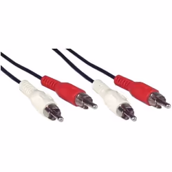 InLine 0.5m 2x RCA M/M, Mâle, 2 x RCA, Mâle, 0,5 m, Noir, Rouge, Blanc