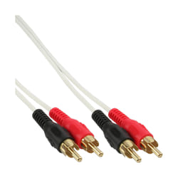 InLine 89933V câble audio 1 m 2 x RCA Blanc