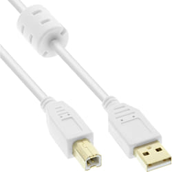 InLine 34510W câble USB 1 m USB A USB B Blanc