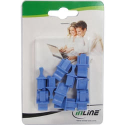 Protège-poussière pour prise RJ45 - INLINE - Bleu