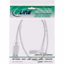 InLine 34521R câble USB 3 m USB A USB B Transparent
