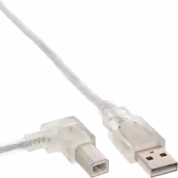 InLine 34517L, 0,5 m, USB A, USB B, Mâle/Mâle, 480 Mbit/s, Transparent
