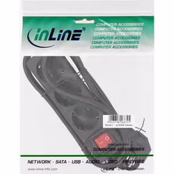 InLine 16431S protection surtension Noir 3 sortie(s) CA 230 V 1,5 m