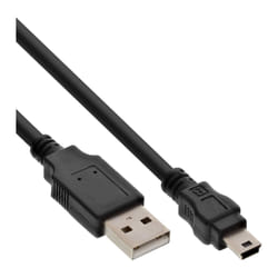 InLine 33107K câble USB 0,5 m USB 2.0 USB A Mini-USB B Noir