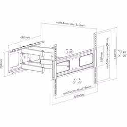 InLine 23110A support pour téléviseur 94 cm (37") Noir