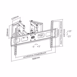 InLine 23144A support pour téléviseur 37" Noir