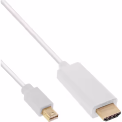 InLine 17175I, 5 m, Mini DisplayPort, HDMI Type A (Standard), Mâle, Mâle, Blanc