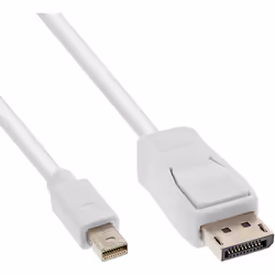 InLine 17131, 1 m, mini DisplayPort, DisplayPort, Blanc, Mâle/Mâle
