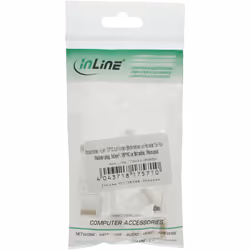 InLine 73011 connecteur de fils RJ-45 Transparent, Blanc