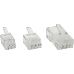 Connecteur modulaire - InLine® - RJ10 - 4P4C - Transparent - 10 pièces