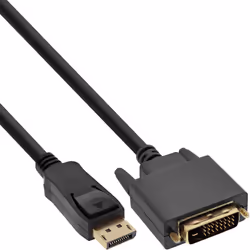 InLine 17112, 2 m, DVI-D, DisplayPort, Mâle, Mâle, Noir