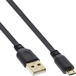 InLine 31710F câble USB 1 m USB 2.0 Micro-USB B USB A Noir
