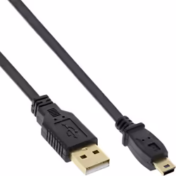 InLine 4043718178681, 3 m, USB A, Mini-USB B, USB 2.0, Noir