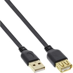 InLine 34650F câble USB 0,5 m USB 2.0 USB A Noir