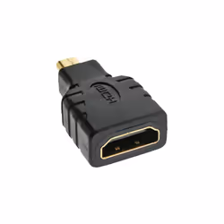 InLine 17690D, HDMI A female, HDMI D, Noir