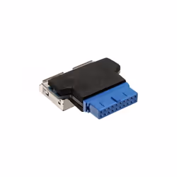 InLine 33444I 2x USB A USB 3.0 (19pin) Noir, Bleu