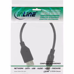 InLine 33500C câble USB 0,2 m USB 2.0 Mini-USB B USB A Noir