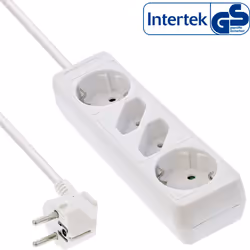 InLine 16441W, 1,5 m, Courbe, 1,5 mm², Blanc, Plastique, 2 sortie(s) CA
