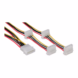 InLine 29654A, 1 m, Molex (4-pin), Molex (4-pin), Mâle, Femelle, 90°