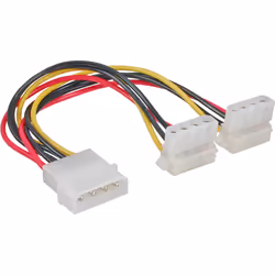InLine 29659W, 0,15 m, Molex (4-pin), Molex (4-pin), Mâle, Femelle, 90°