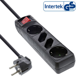 InLine 16441S multiprise 1,5 m 2 sortie(s) CA Noir