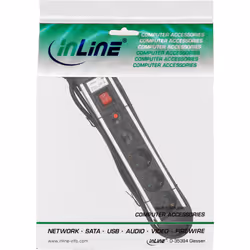 InLine 16431A multiprise 1,5 m 3 sortie(s) CA Noir