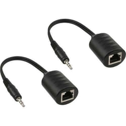 INLINE® AUDIO EXTENDER PASSIVO VIA LAN - INLINE - 89002 - Noir - 0.1 m - 3.5mm - RJ45